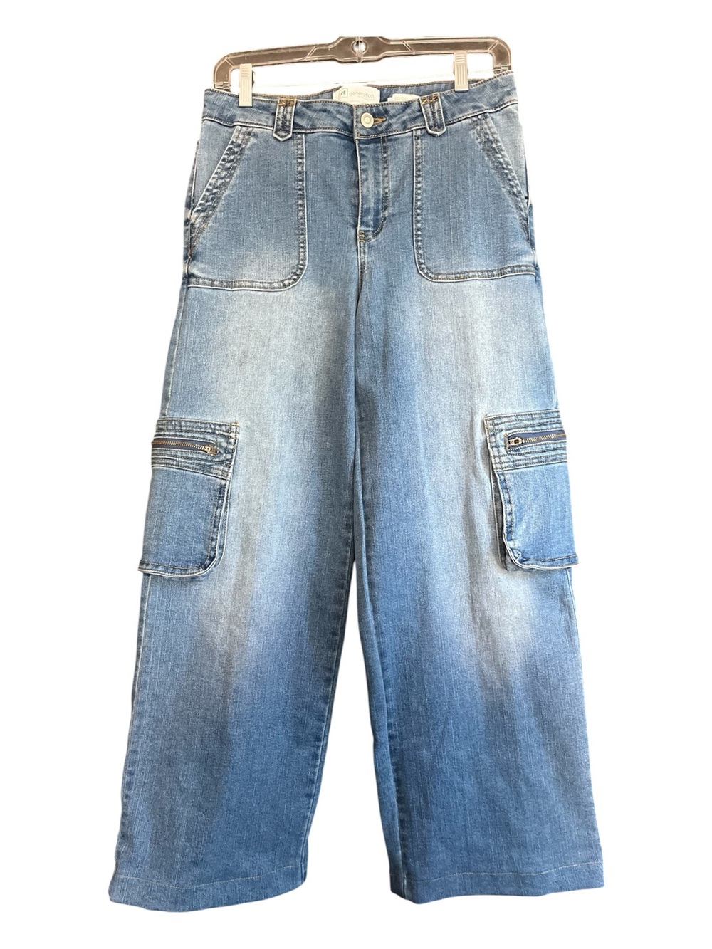 REgeneration Celebrity Pink Wide Leg Utility Cargo Jeans 9/29 Altered Hem